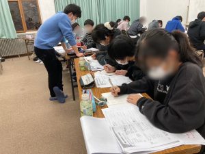 ファイト学習会春合宿　中学生